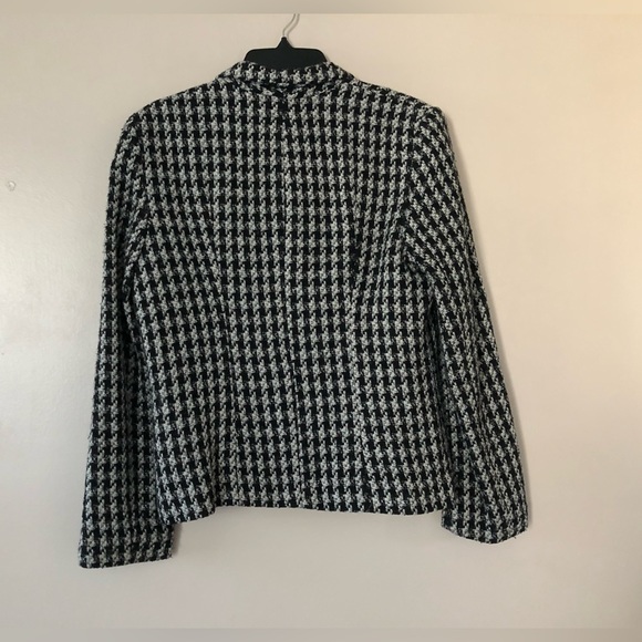 Requirements tweed Houndstooth blazer size 12 polyester wool blend workwear - Picture 4 of 11